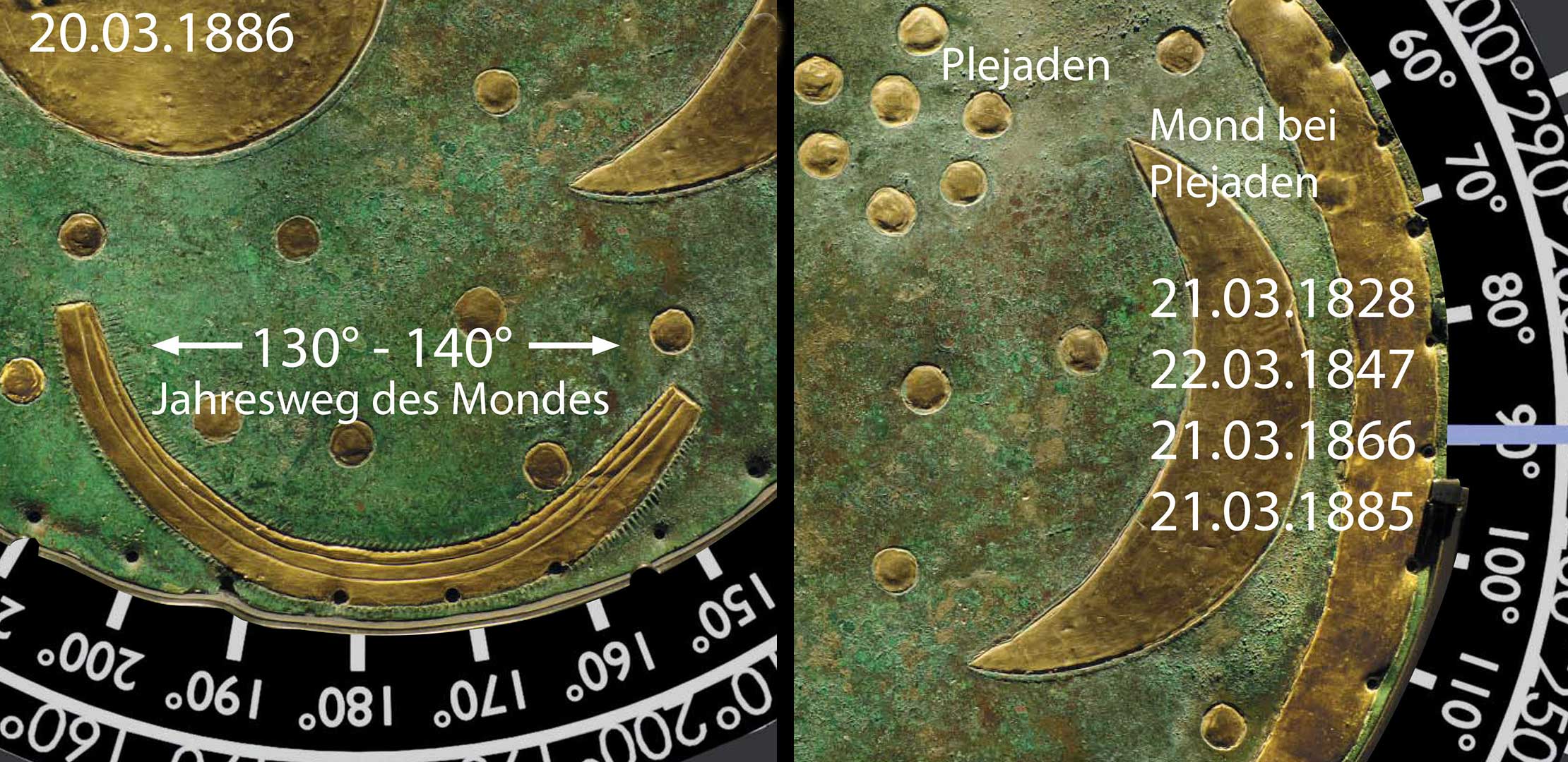 Mond bei Plejaden